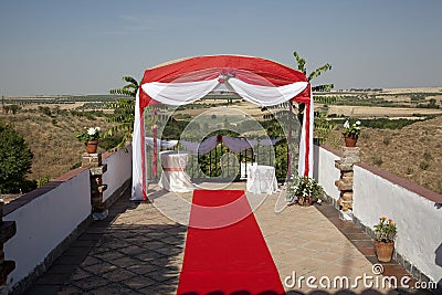 Wedding tent Stock Photo
