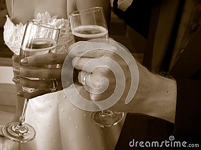 Wedding toast Stock Photo