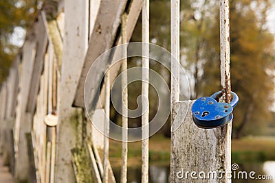 Wedding tradition background symbol colorful ritual closeup, marriage close. Vintage valentines iron, married steel Stock Photo