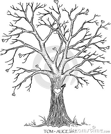 Wedding tree Vector Illustration