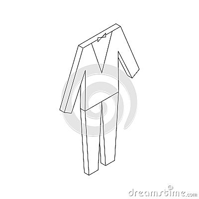 Wedding tuxedo icon, isometric 3d style Vector Illustration