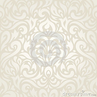 Wedding vintage floral ecru wallpaper background design Stock Photo