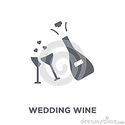 wedding Wine icon from Wedding and love collection. Vector Illustration