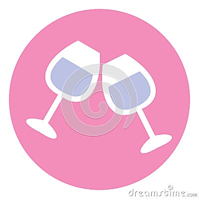 Wedding wine, icon Vector Illustration