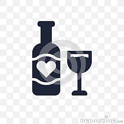 wedding Wine transparent icon. wedding Wine symbol design from W Vector Illustration