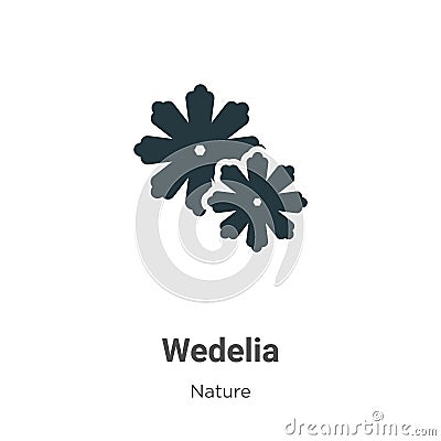 Wedelia vector icon on white background. Flat vector wedelia icon symbol sign from modern nature collection for mobile concept and Vector Illustration