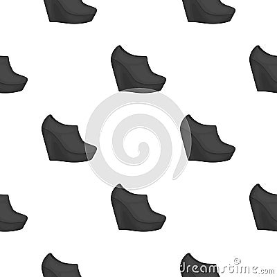 Wedge booties icon in cartoon style isolated on white background. Vector Illustration