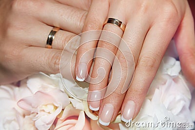 Weding nails. Stock Photo