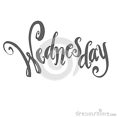 Wednesday Lettering Vector Illustration hand drawing. It s like a middle finger of the week Vector Illustration