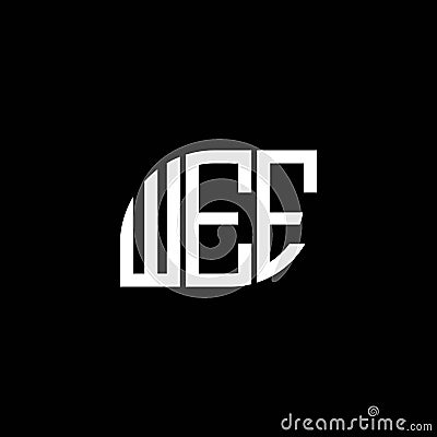 WEE letter logo design on black background. WEE creative initials letter logo concept. WEE letter design Stock Photo