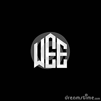 WEE letter logo design on BLACK background. WEE creative initials letter logo concept. WEE letter design Vector Illustration