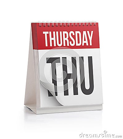 Week Calendar, Thursday Page Stock Photo