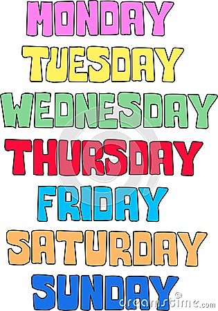 weekday pattern Stock Photo