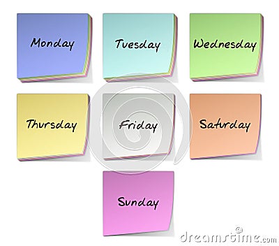 Weekdays Stock Photo