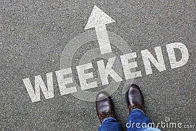 Weekend relax relaxed break people business concept free time Stock Photo