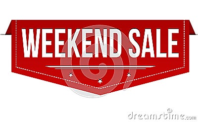 Weekend sale banner design Vector Illustration