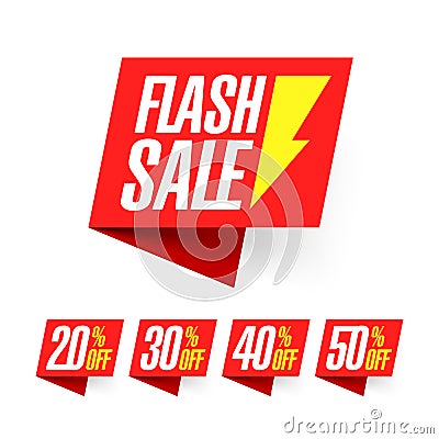 Weekly Flash Sale banner Vector Illustration