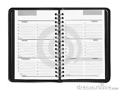 Weekly Planner Stock Photo