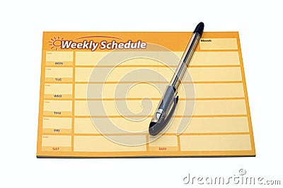 Weekly schedule Stock Photo