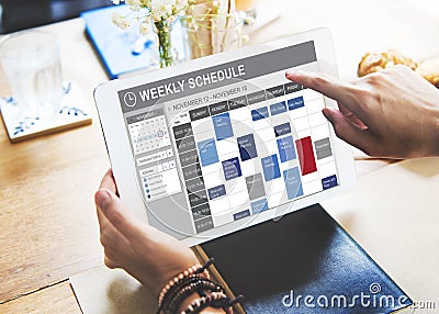 Weekly Schedule To Do List Appointment Concept Stock Photo