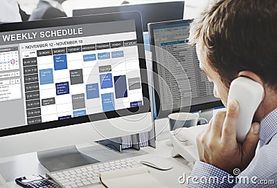 Weekly Schedule To Do List Appointment Concept Stock Photo