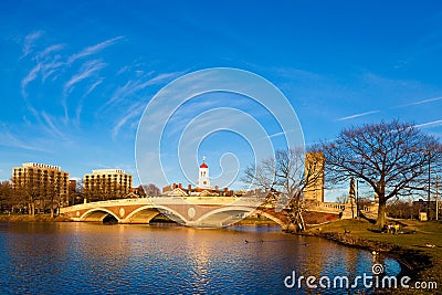 Weeks Memorial Footbridge Editorial Stock Photo