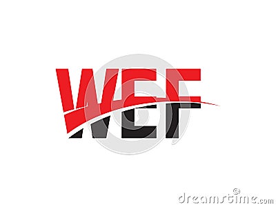 WEF Letter Initial Logo Design Vector Illustration Vector Illustration
