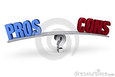 Weighing The Pros And Cons Stock Photo