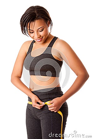 Weight conscious woman Stock Photo