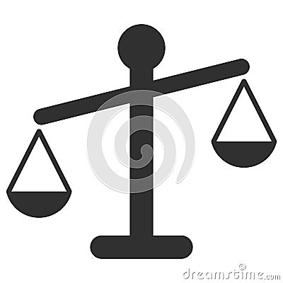 Weight Disbalance Vector Icon Flat Illustration Vector Illustration