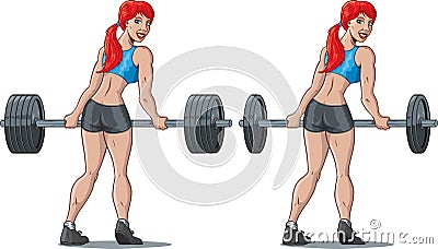 Weight girl Vector Illustration