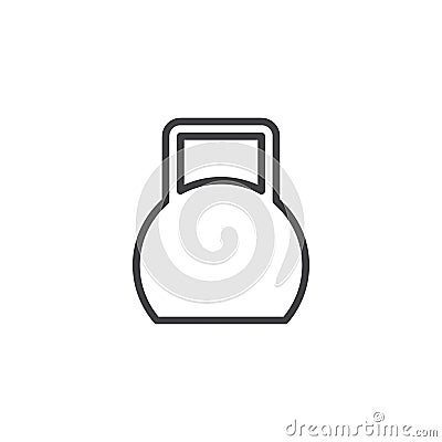 Weight, kettle bell line icon Vector Illustration
