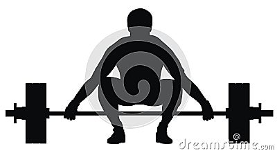 Weight lifter athlete Vector Illustration