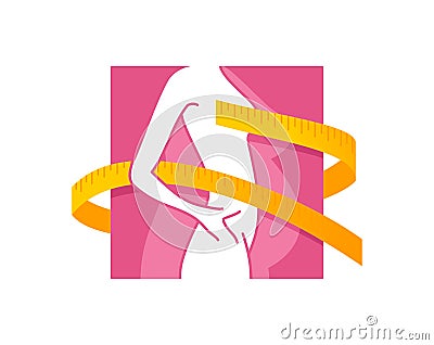 Weight loss diet program icon concept Vector Illustration