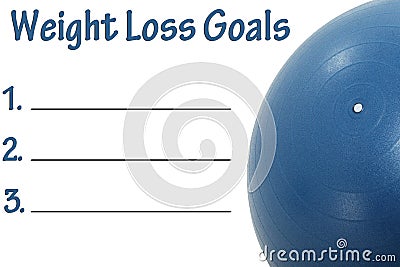 Weight Loss Goals List Stock Photo