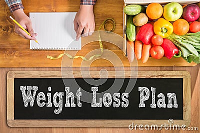 weight loss plan Stock Photo