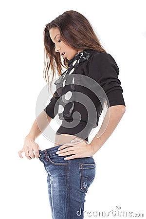 Weight lost Stock Photo