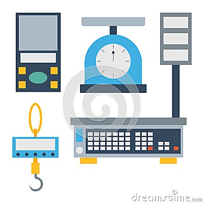 Weight measurement instrumentation tool vector. Vector Illustration