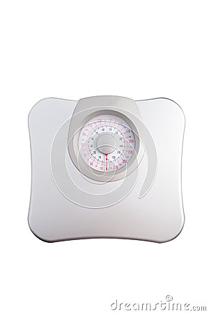 Weight measurement isolated white Stock Photo