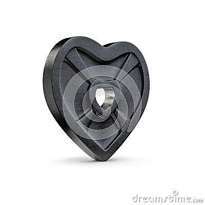 Weight plate heart Cartoon Illustration