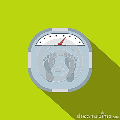 Weight scale flat icon Vector Illustration