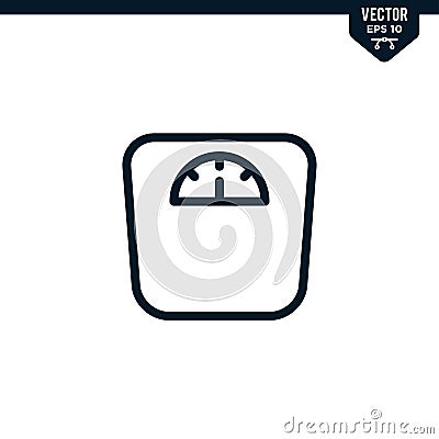 Weight Scale icon collection outlined style Vector Illustration