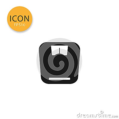 Weight scale icon isolated flat style. Vector Illustration