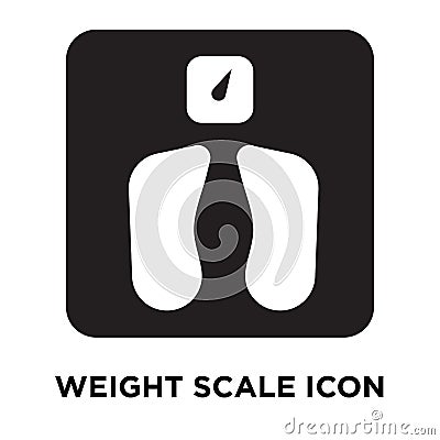 Weight scale icon vector isolated on white background, logo concept of Weight scale sign on transparent background, black filled Vector Illustration