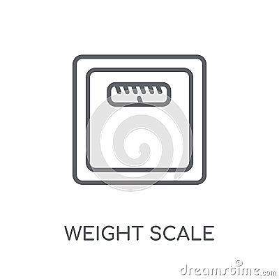 Weight scale linear icon. Modern outline Weight scale logo conce Vector Illustration