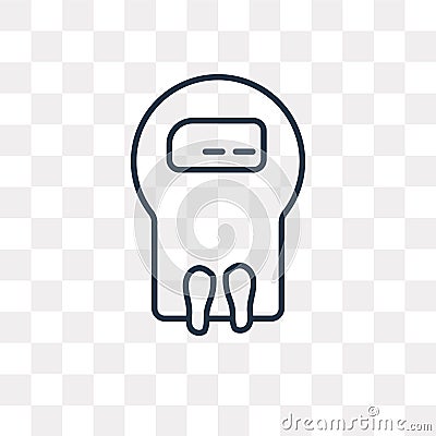 Weight Scale vector icon isolated on transparent background, lin Vector Illustration