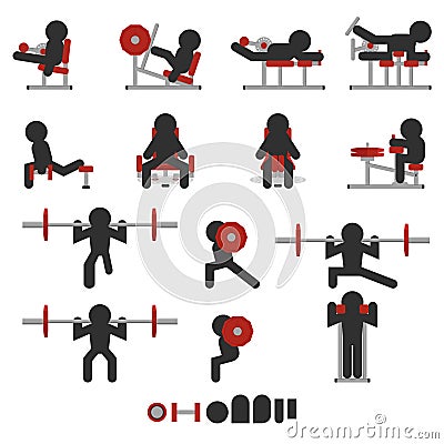 Weight training icon Vector Illustration