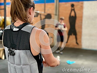 Weight Vest workout - High intensity Editorial Stock Photo