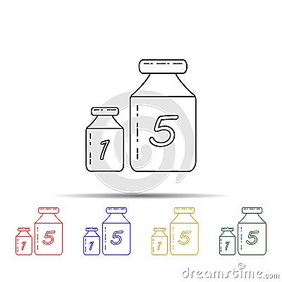 weight for weights multi color style icon. Simple thin line, outline vector of measure icons for ui and ux, website or mobile Stock Photo