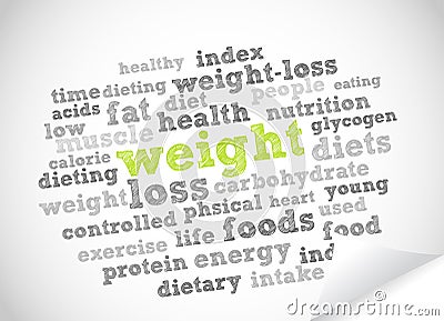 Weight word cloud Stock Photo